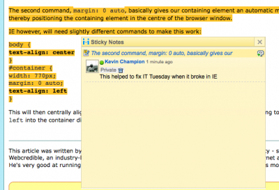 Highlighting and commenting on webpage with Diigo
